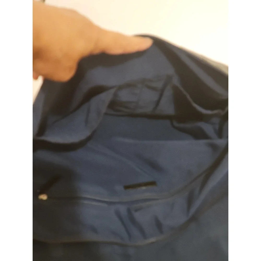 Cole Haan‎ Wayland Black Pebbled Leather Laptop Messenger Bag Satchel Corporate